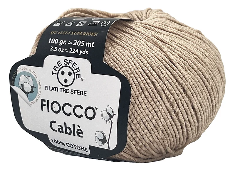 Filato cotone fiocco cablè n 4 | cf 500 gr |100% cotone naturale