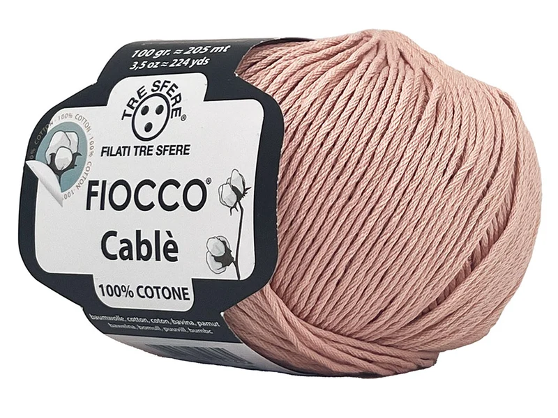 Filato cotone fiocco cablè n 4 | cf 500 gr |100% cotone naturale