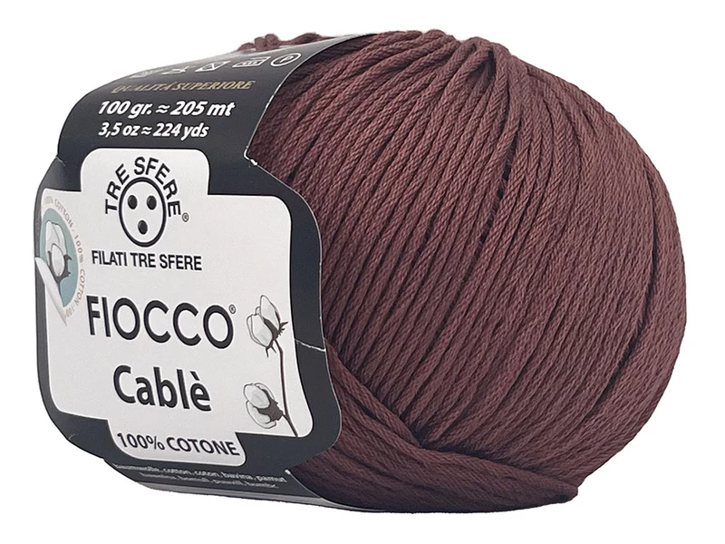 Filato cotone fiocco cablè n 4 | cf 500 gr |100% cotone naturale
