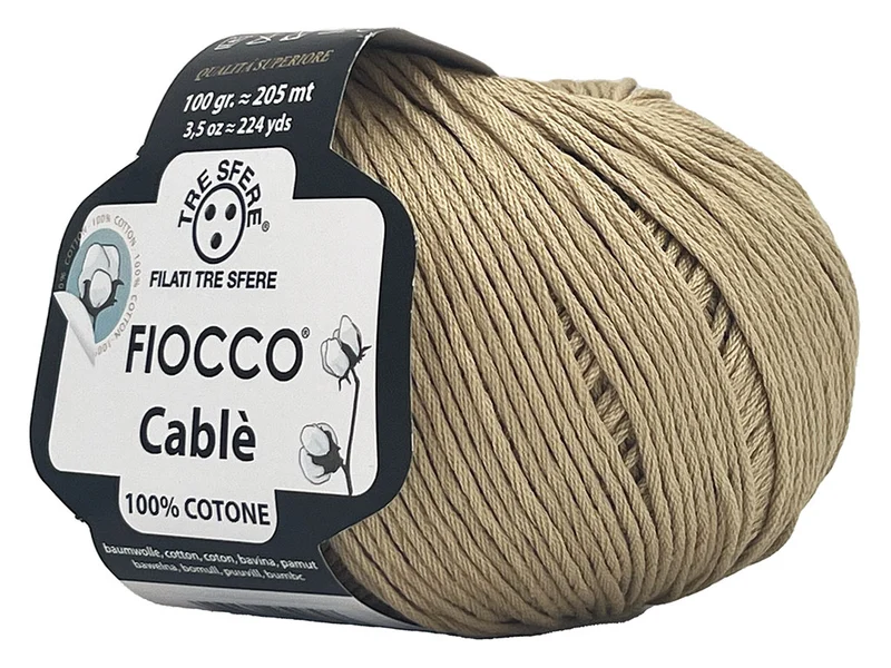 Filato cotone fiocco cablè n 4 | cf 500 gr |100% cotone naturale