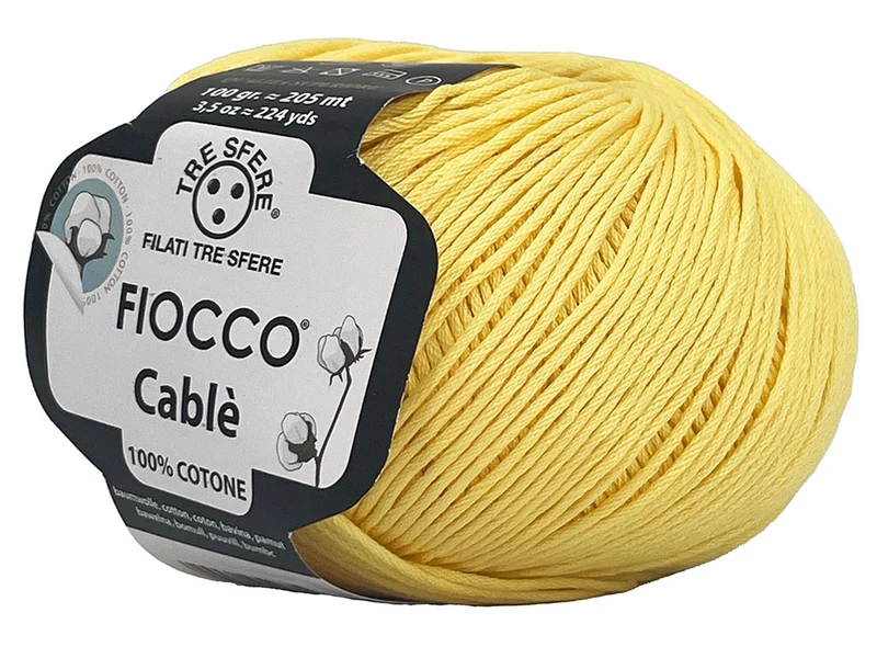 Filato cotone fiocco cablè n 4 | cf 500 gr |100% cotone naturale