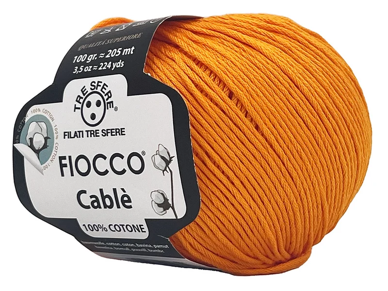 Filato cotone fiocco cablè n 4 | cf 500 gr |100% cotone naturale