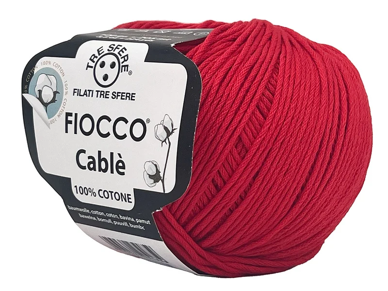 Filato cotone fiocco cablè n 4 | cf 500 gr |100% cotone naturale