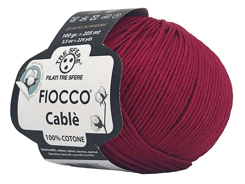 Filato cotone fiocco cablè n 4 | cf 500 gr |100% cotone naturale