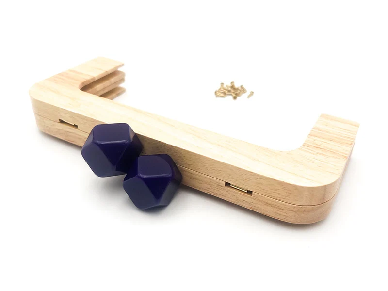 Chiusura clic clac legno prisma per borse | 20x8 cm | cf 1 pz
