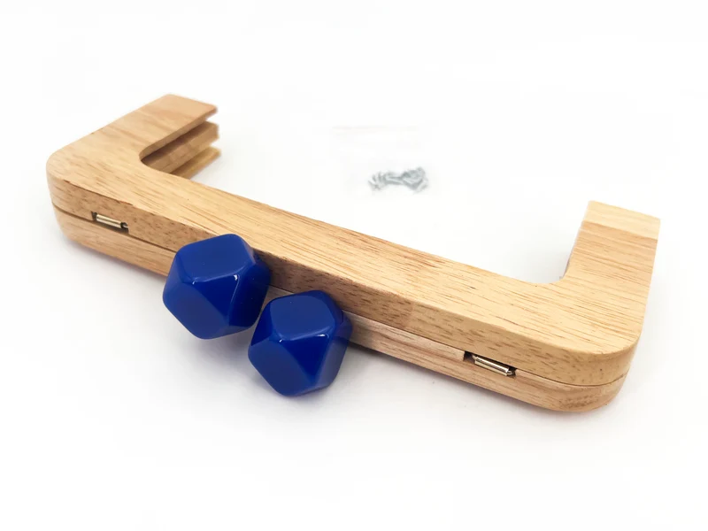 Chiusura clic clac legno prisma per borse | 20x8 cm | cf 1 pz