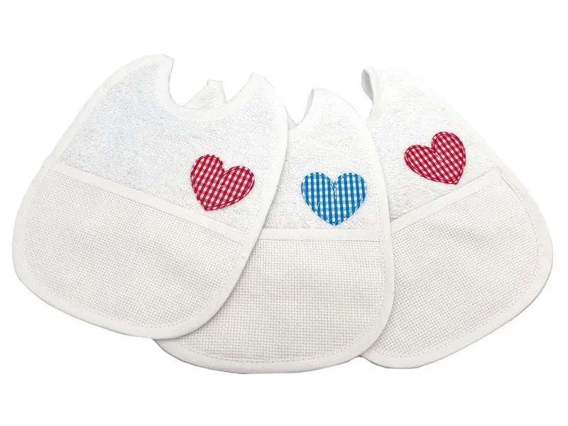Bavaglino spugna bianca z14 cotone 100% cf.3pz