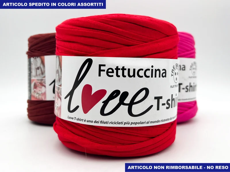 Fettuccina love t-shirt elastica 90%co-10%ea cf 4pz