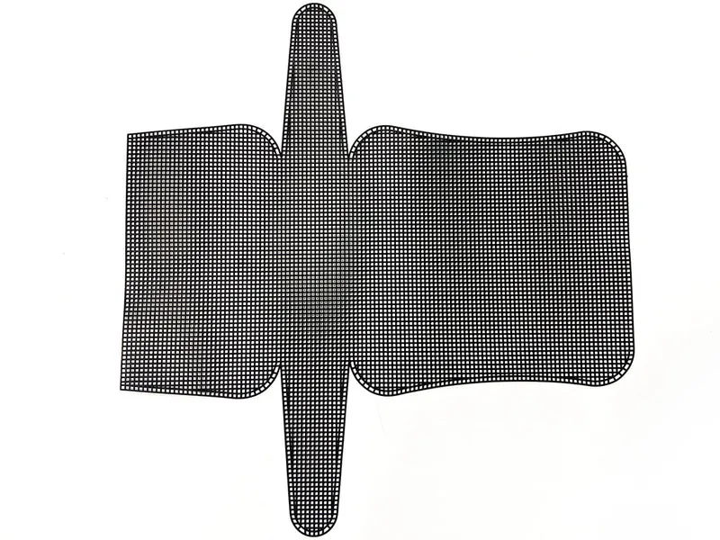 Rete sagomata pochette nera | 42,5x41,5 cm foro 3mm 100% poliestere | cf 1 pz