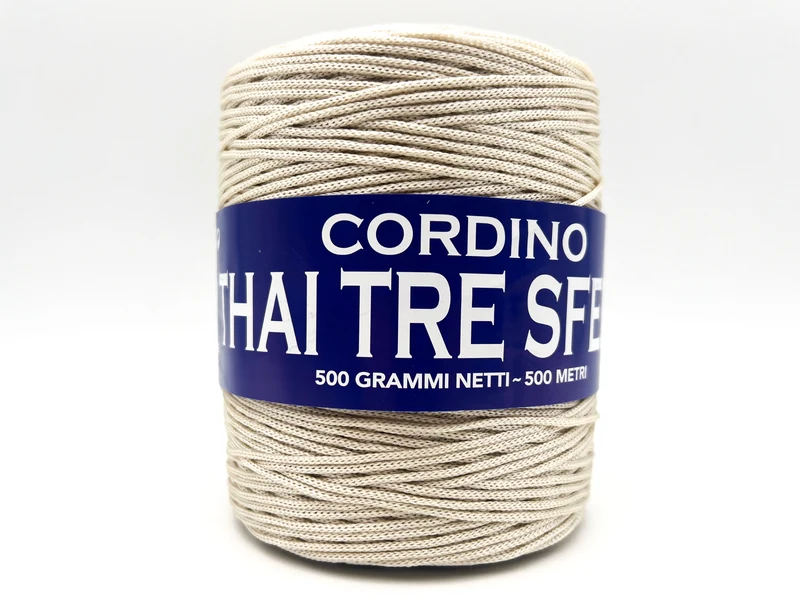 Cordino thai tre sfere | cf 500 gr | 100% polipropilene per borse