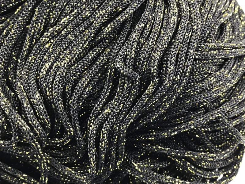 Cordino swan black glitter | cf 500 gr | borse e uncinetto