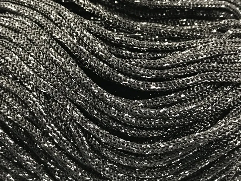 Cordino swan black glitter | cf 500 gr | borse e uncinetto