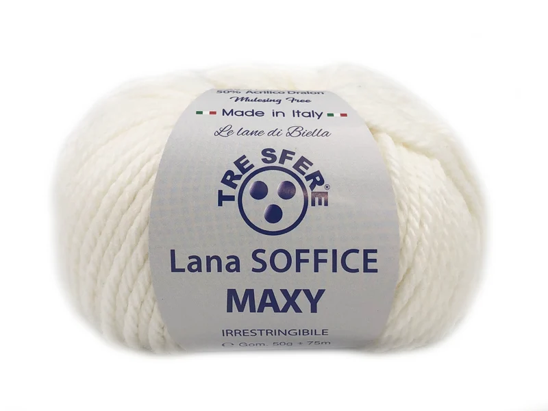 Filato lana soffice maxy | cf 500 gr | 50% lana 50% acrilico