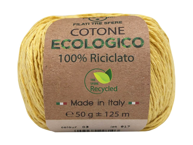 Filato cotone ecologico | cf 500 gr | 80% cotone 20% poliestere
