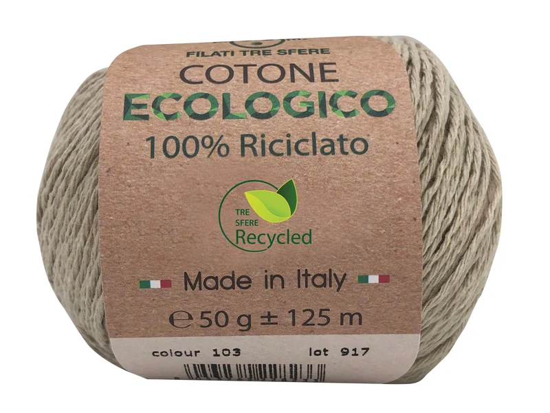Filato cotone ecologico | cf 500 gr | 80% cotone 20% poliestere