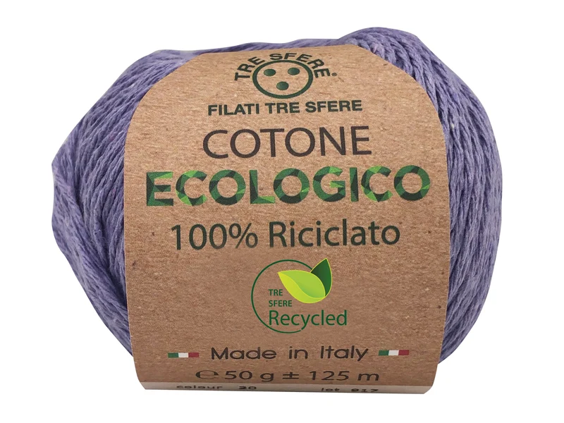 Filato cotone ecologico | cf 500 gr | 80% cotone 20% poliestere