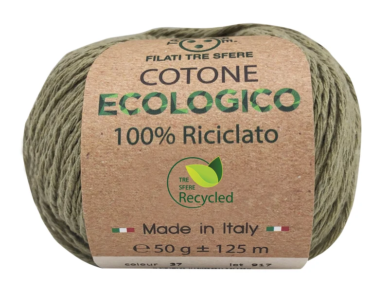 Filato cotone ecologico | cf 500 gr | 80% cotone 20% poliestere