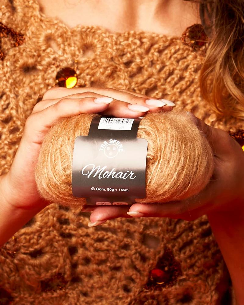 Filato lana mohair | cf 500 gr | 10% mohair 90% acrilico