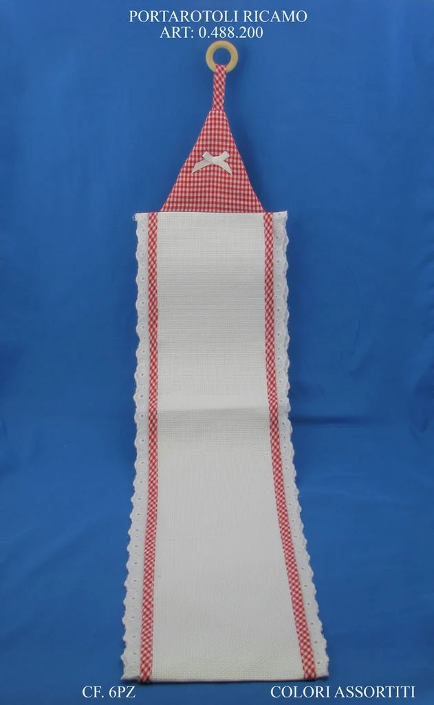 Portarotoli ricamo assortito cf.6pz.
