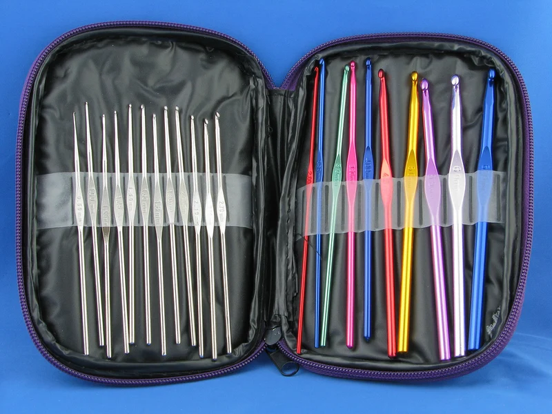 Kit uncinetti ergonomici per cotone e lana in box | set completo