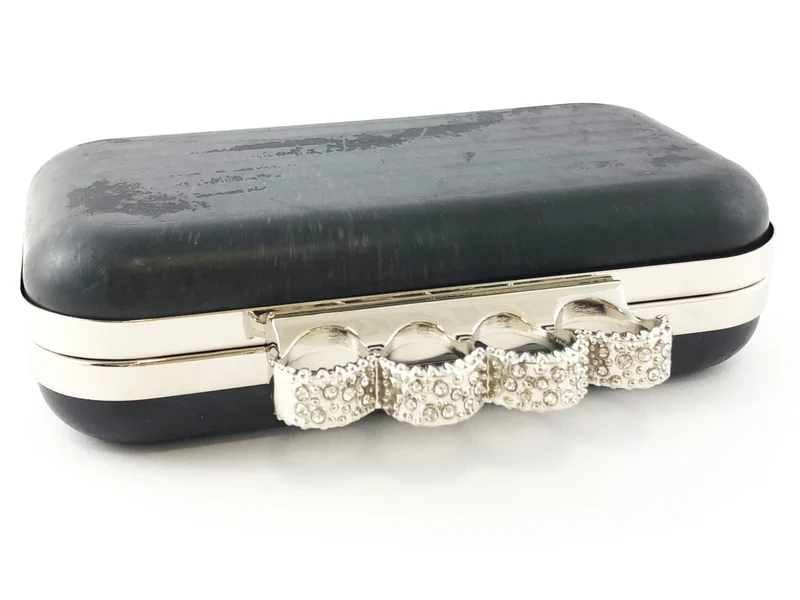 Chiusura clic clac per borse uncinetto argento |18x10,8 cm | cf 1 pz