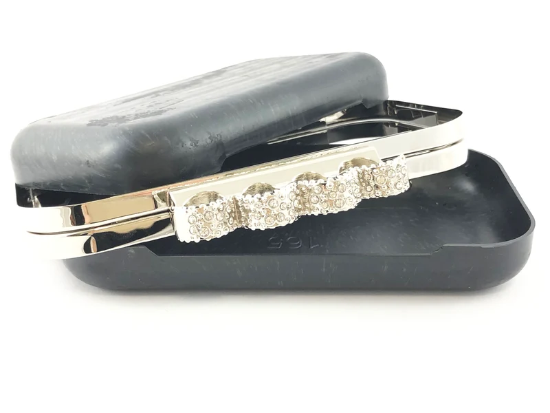 Chiusura clic clac per borse uncinetto argento |18x10,8 cm | cf 1 pz