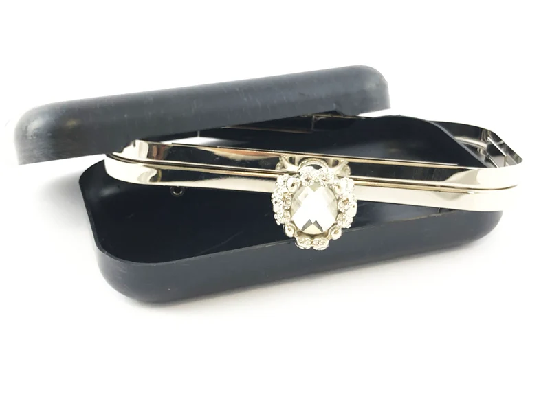 Chiusura clic clac per borse uncinetto argento |18x10,8 cm | cf 1 pz