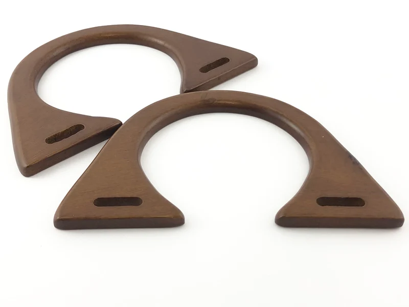 Manici in legno per borse uncinetto mod. 15 | 18x11 cm | cf 2 pz