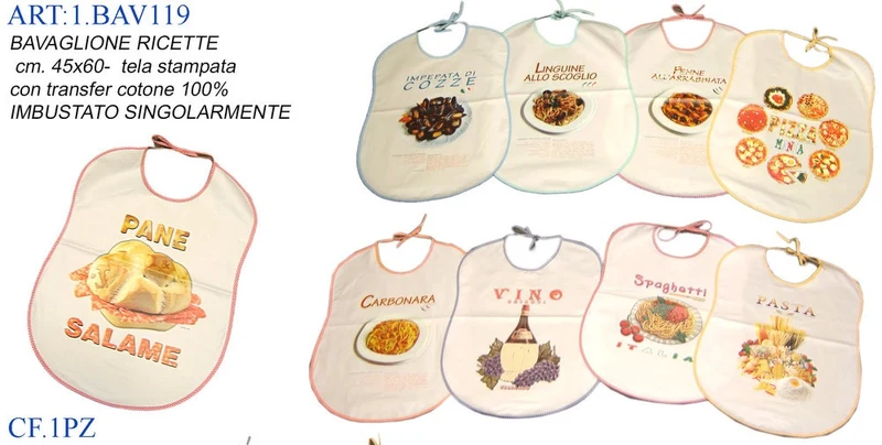 Bavaglione linea ricette cf.1pz