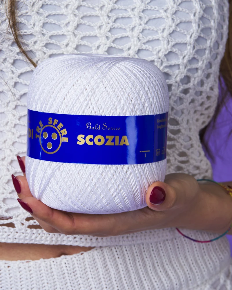 Filo di scozia n 8 bianco | confezione 600 gr | per uncinetto