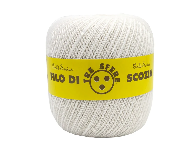 Filo di scozia n 16 bianco | confezione 600 gr | per uncinetto