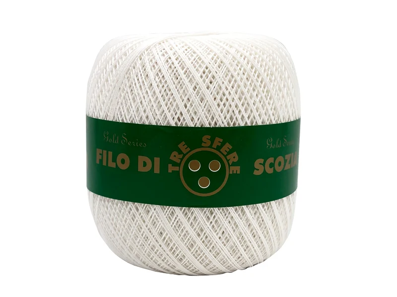 Filo di scozia n 12 bianco | confezione 600 gr | per uncinetto