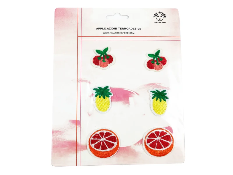 Applicazioni termoadesive frutta cf.6 pz