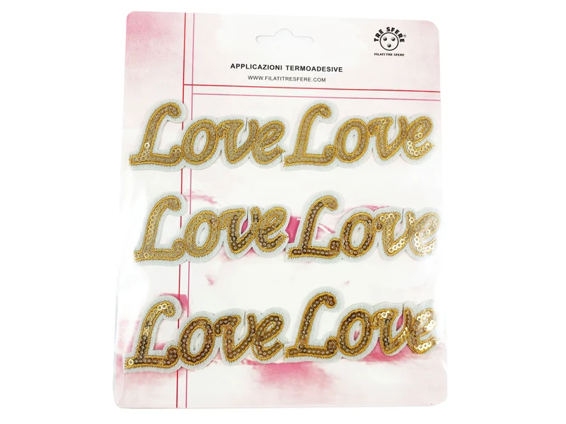 Applicazioni termoadesive love cf.6 pz