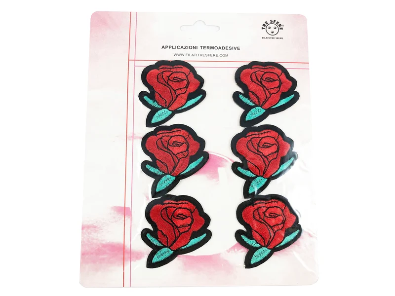 Applicazioni termoadesive rosa cf.6 pz