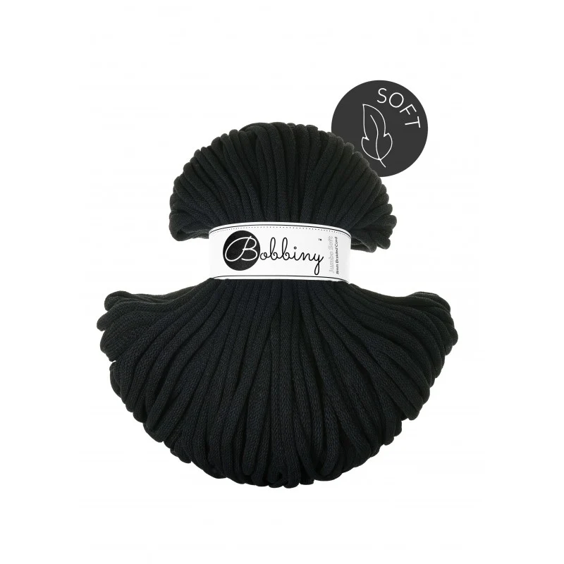 Bobbiny Flechtkordel, 8mm, black