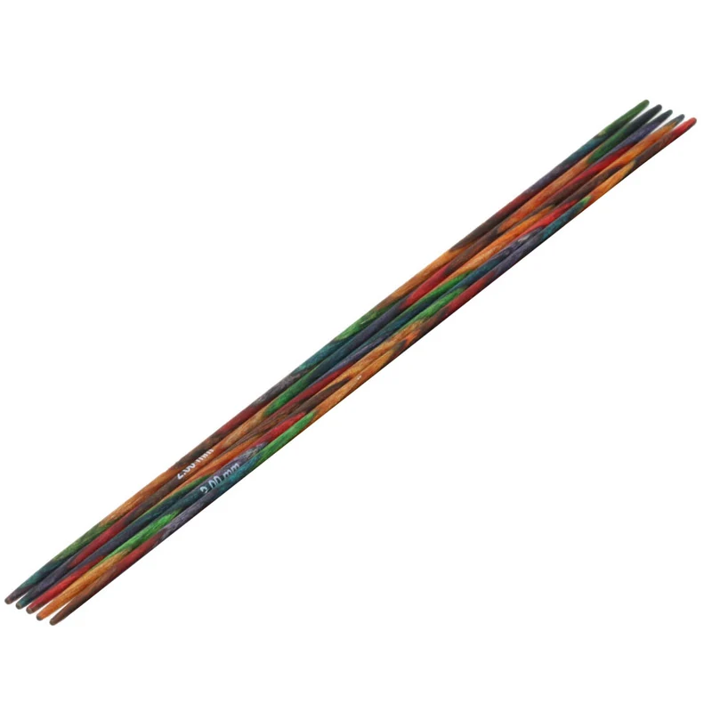 Lana Grossa Strumpfstricknadel Design-Holz Multicolor