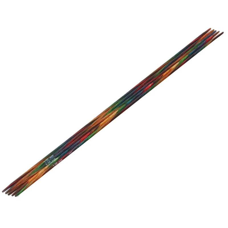 Lana Grossa Strumpfstricknadel Design-Holz Multicolor
