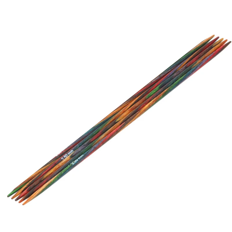 Lana Grossa Strumpfstricknadel Design-Holz Multicolor