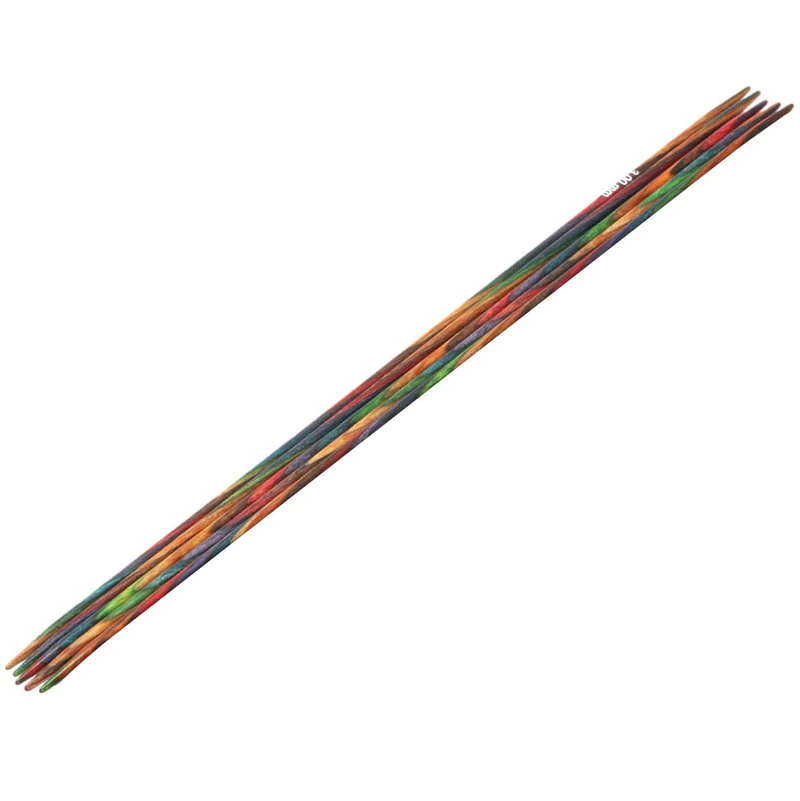 Lana Grossa Strumpfstricknadel Design-Holz Multicolor