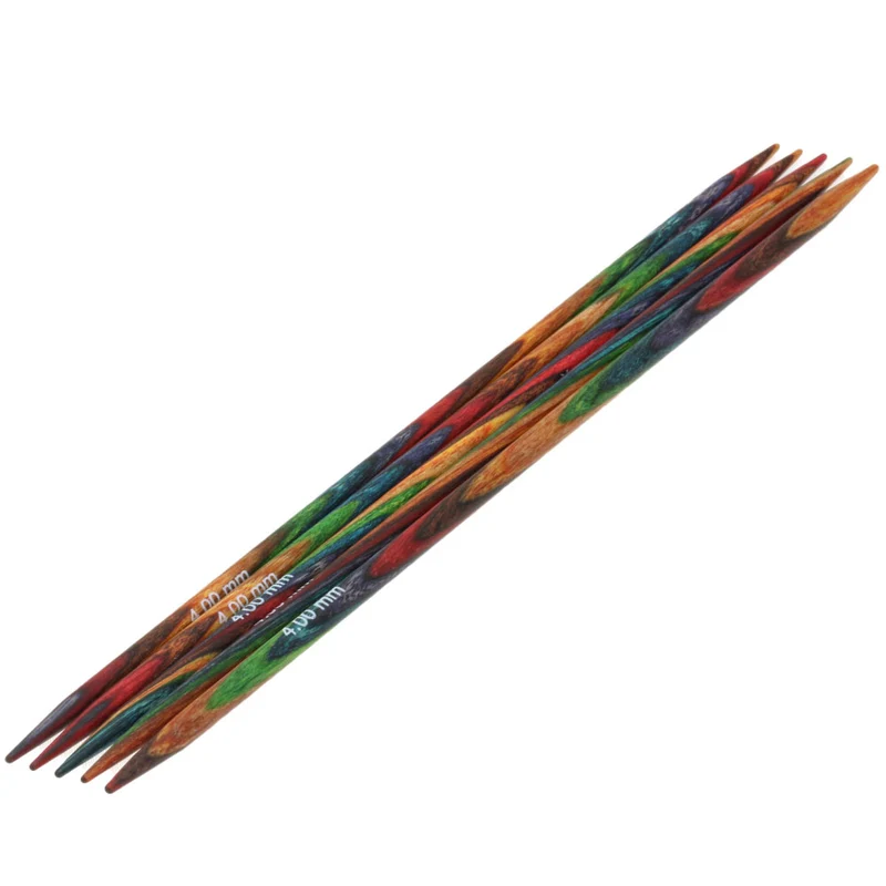 Lana Grossa Strumpfstricknadel Design-Holz Multicolor