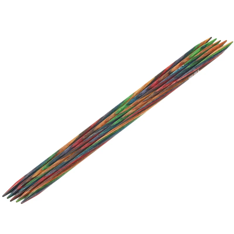 Lana Grossa Strumpfstricknadel Design-Holz Multicolor