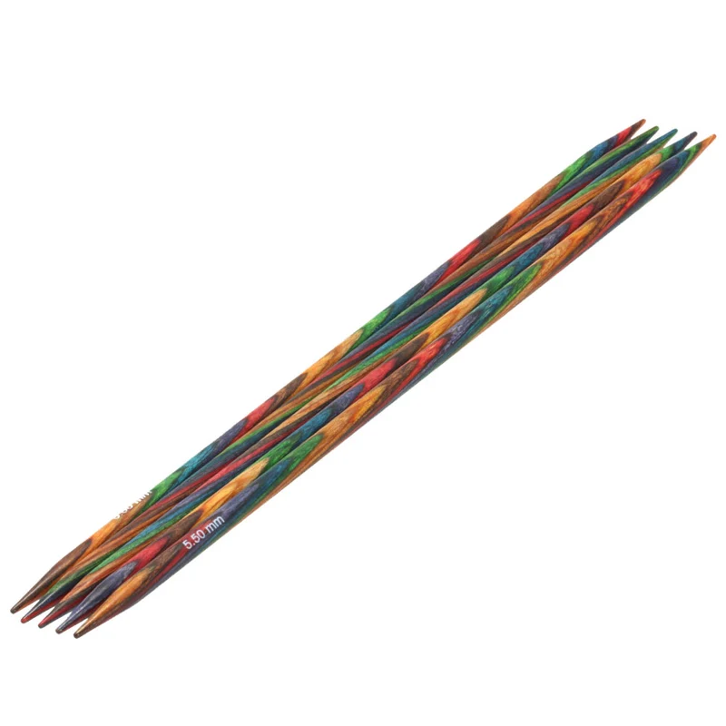 Lana Grossa Strumpfstricknadel Design-Holz Multicolor