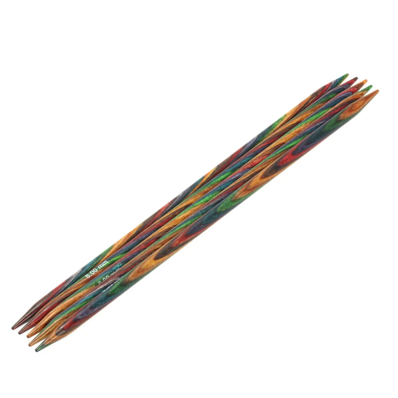 Lana Grossa Strumpfstricknadel Design-Holz Multicolor