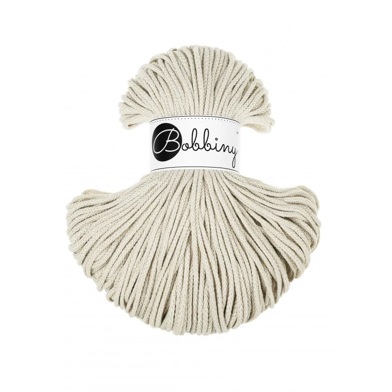Bobbiny Flechtkordel, 3 mm, Cashmere Beige