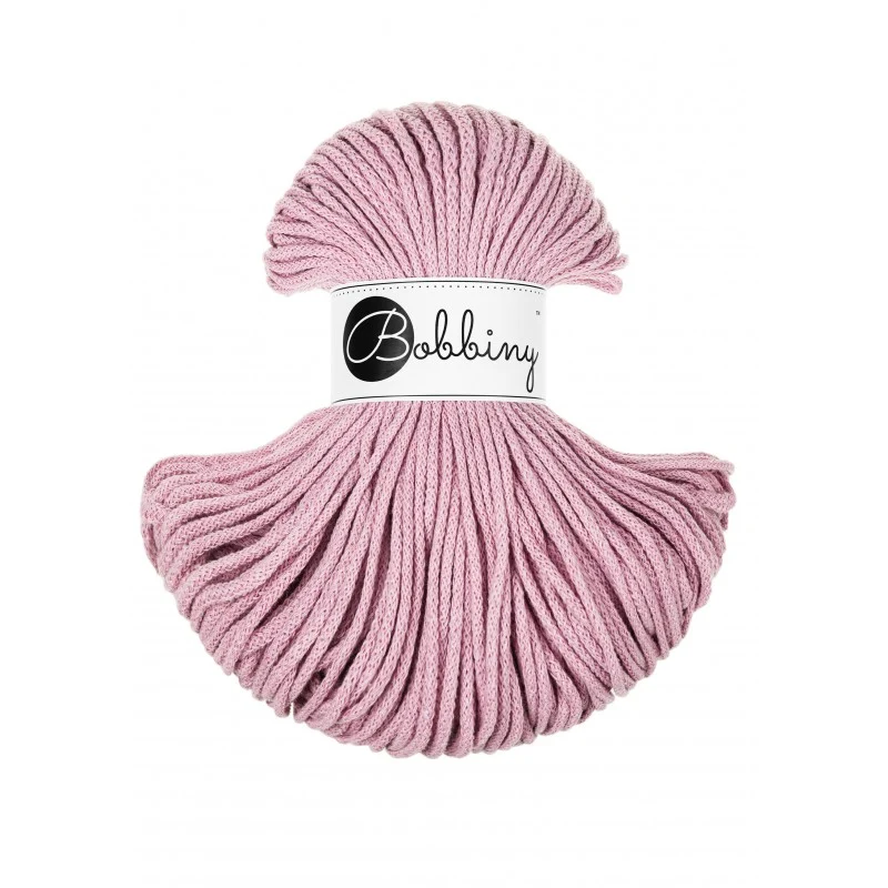 Bobbiny Flechtkordel, 3 mm, Dusty Rose
