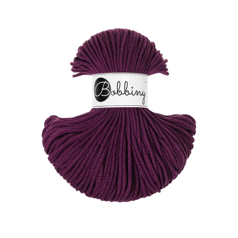 Bobbiny Flechtkordel, 3 mm, Aubergine