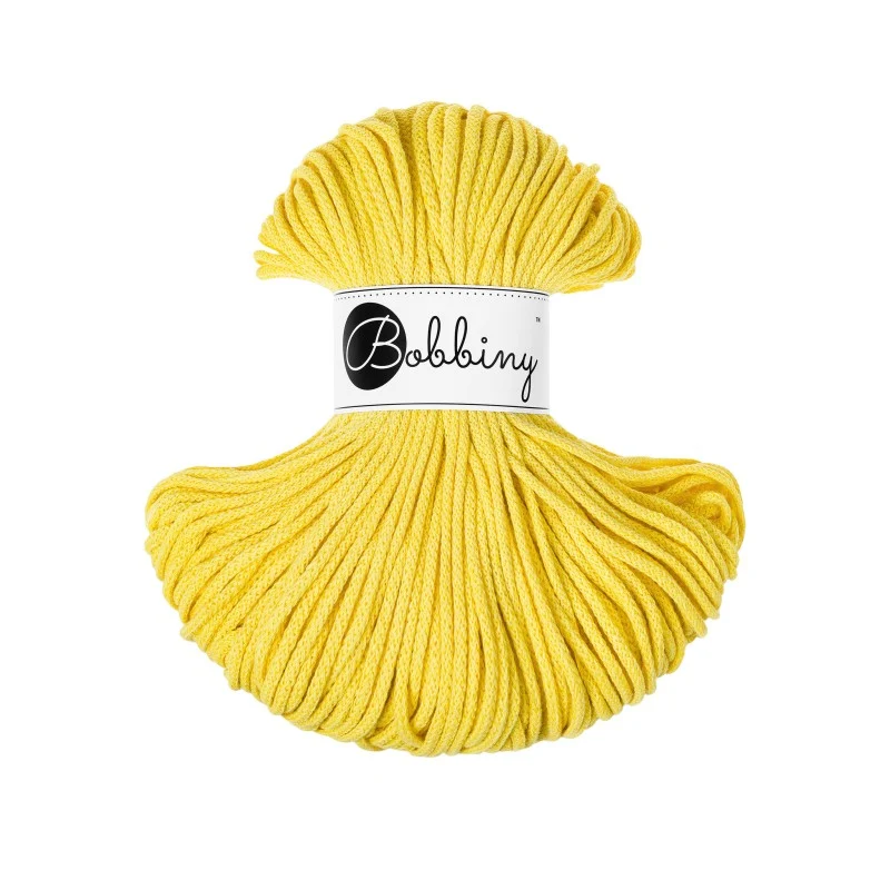 Bobbiny Flechtkordel, 3 mm, Canary Yellow