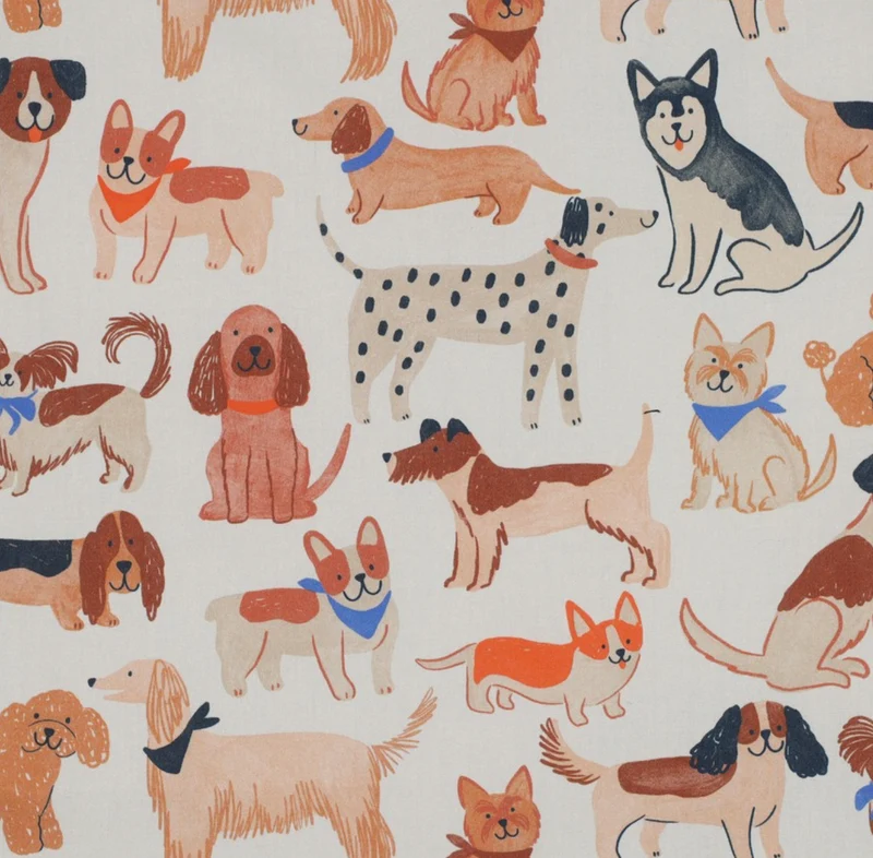 Baumwollstoff Hunde