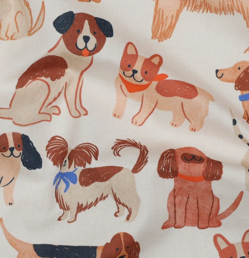 Baumwollstoff Hunde